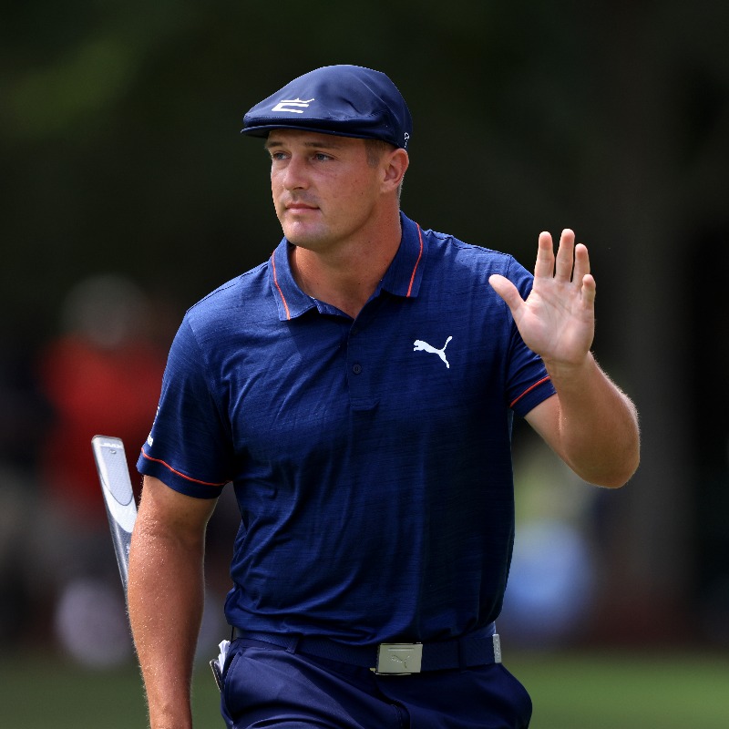 PGATOUR's tweet photo. New 3D-printed irons for @B_DeChambeau.

His description of them? 

"Baller."