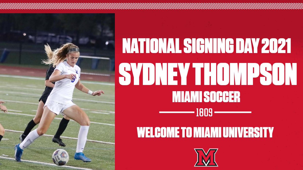 MiamiOH_Soccer's tweet photo. 🦅‼️NEW REDHAWK ‼️🦅
Welcome @syd_thompson64 to the Miami Soccer Family‼️⚽️🦅 #RiseUpRedHawks #LoveAndHonor #ConsistentThreat https://t.co/U18NsKVxtM