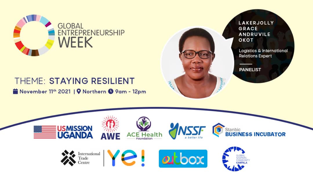 Excited to commemorate #GlobalEntrepreneurshipWeek tomorrow on a panel as i share my entrepreneurial journey with the awesome entrepreneurs from the AWE program.#AWEinUganda #AWEnergised #GEW2021