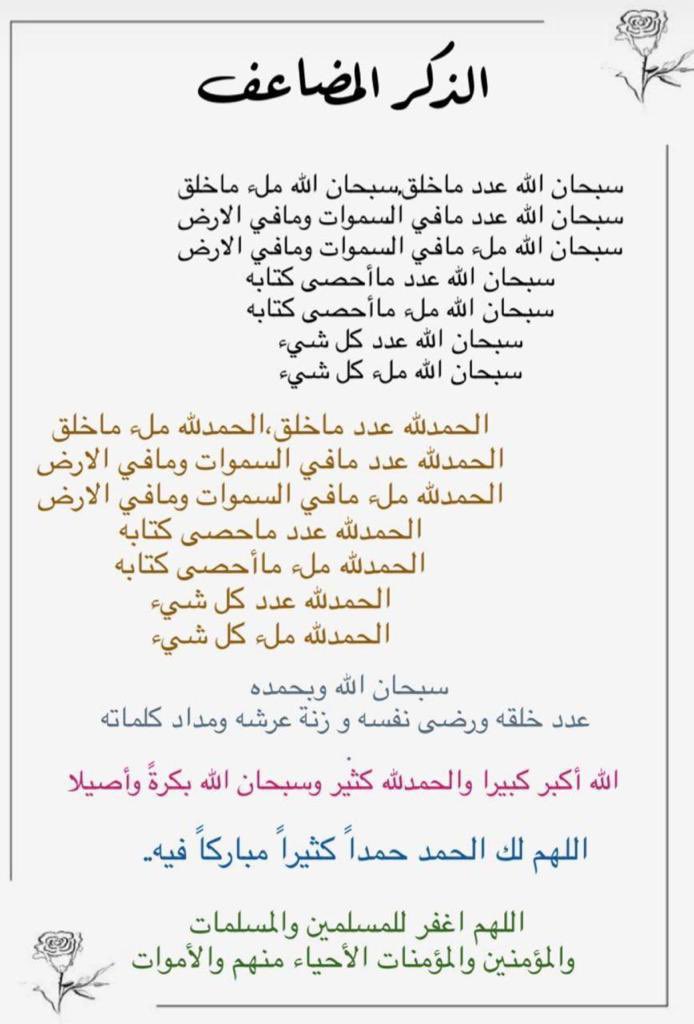 ho_sssss's tweet image. الذكر المضاعف 🌸🌿..

#اذكر_Iلله_يذكركم