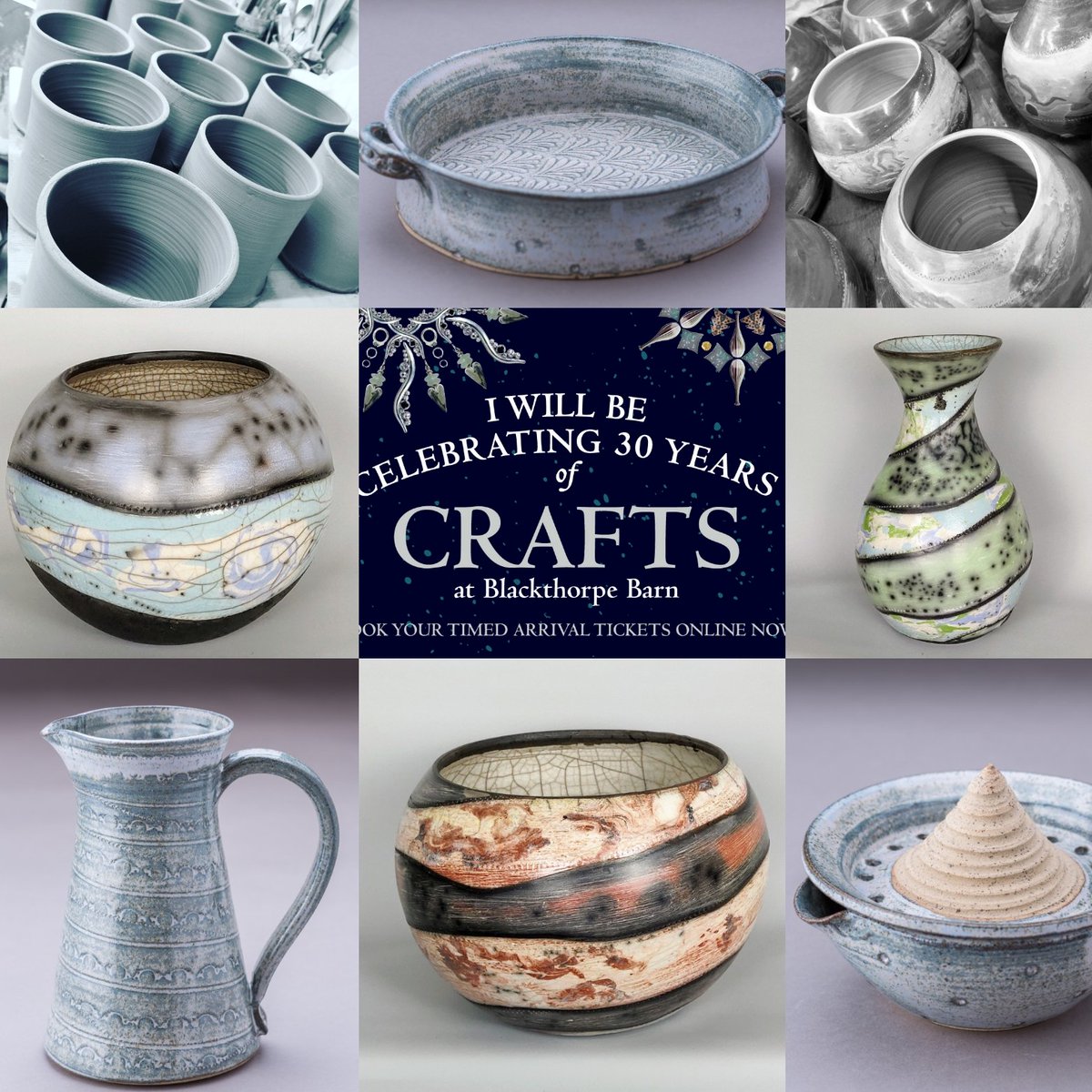 I'm SO looking forward to being back at <a href="/BlackthorpeBarn/">Blackthorpe Barn, Rougham Estate</a>   with my #raku #spacepots ,&amp; #stoneware this coming weekend. Can't wait to catch up with all my fellow craftspeople &amp; all our lovely customers old &amp; new. 😊😊😊🌲🌲🌲