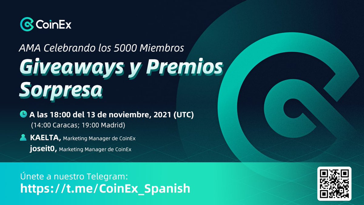 CryptoCubanGirl's tweet photo. Celebrando los 5000 miembros de la comunidad Coinex Spanish 🥳🥳🥳🥳 estaré haciendo un sorteo de 250 $CET para 5 ganadores de 50 $CET cada uno!!

Para participar 👇
💚Dar like, RT y seguir a @CoinExSpanish
💚Unirse a Coinex Spanish https://t.co/sJ4GBgxpq1 y comentar con una pic https://t.co/KWJdoYrgbc