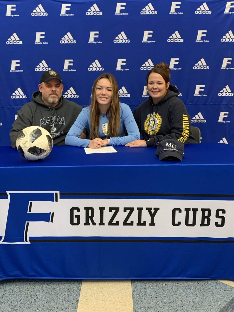 GoGrizzlyCubs's tweet photo. Congratulations to Mollie Hill on her commitment to continue her academic and soccer career at Marian University! ⁦@molliehill_11⁩ ⁦@MarianWSOC⁩ https://t.co/lIlrmzhlF6