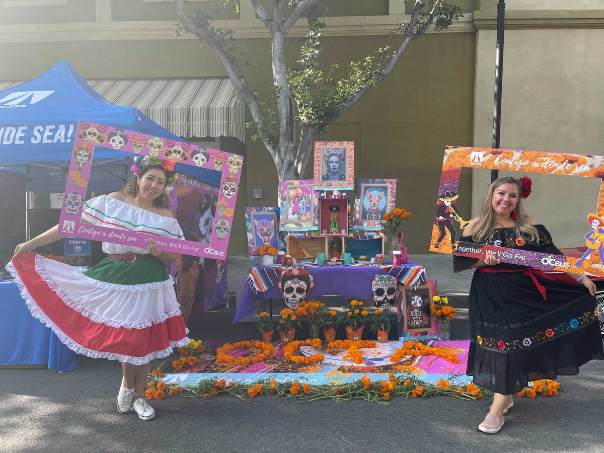 FSB_PA's tweet photo. Last weekend, Betty Martinez and Maribel Comparan, coordinated the participation of the Orange County Transportation Authority (OCTA) in a Dia de los Muertos event in Santa Ana. 
#DiaDeLosMuertos #OrangeCounty https://t.co/psvPXjZE3Y