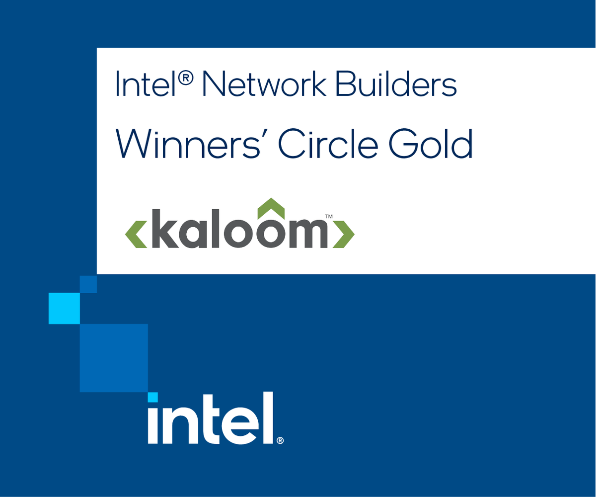 Kaloom_Inc's tweet photo. We are thrilled to announce @Kaloom_Inc achieved Gold Level Winner’s Circle in the Intel Network Builders #intelbuilders https://t.co/S0t822cveb