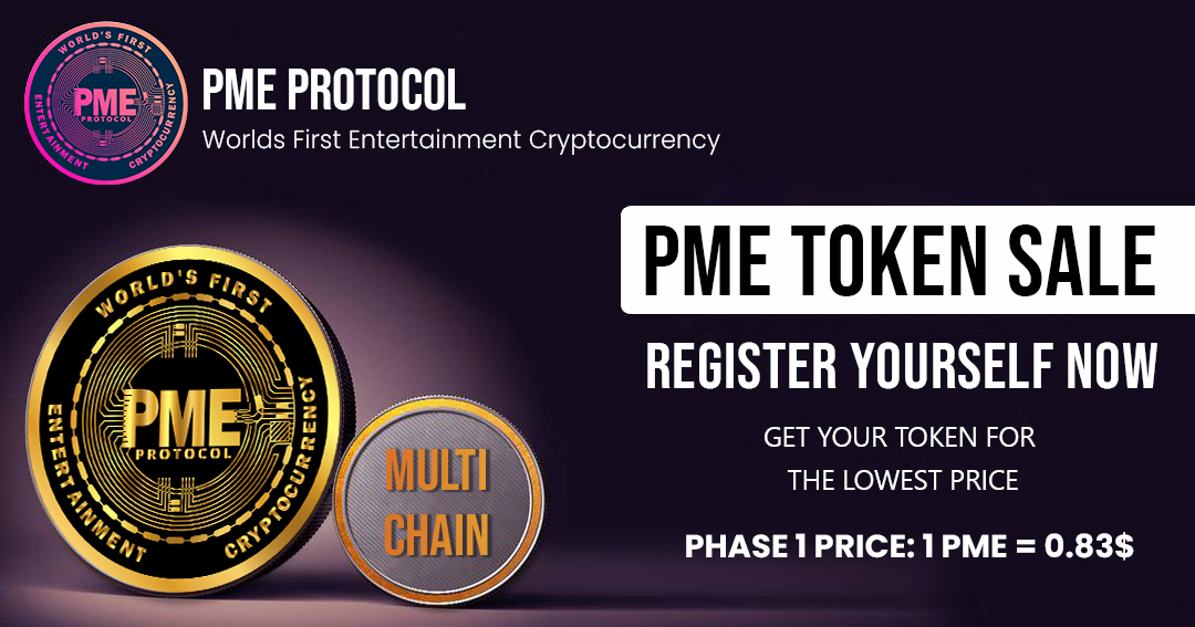 Registrations For PME PROTOCOL (PME) Public Sale Phase 1 Has Started. Register Yourself Now To Participate.
➡️tokensale.pmeworld.io/register

#PME #PortfolioManagingEvents #ICO #TokenSale #PublicSale