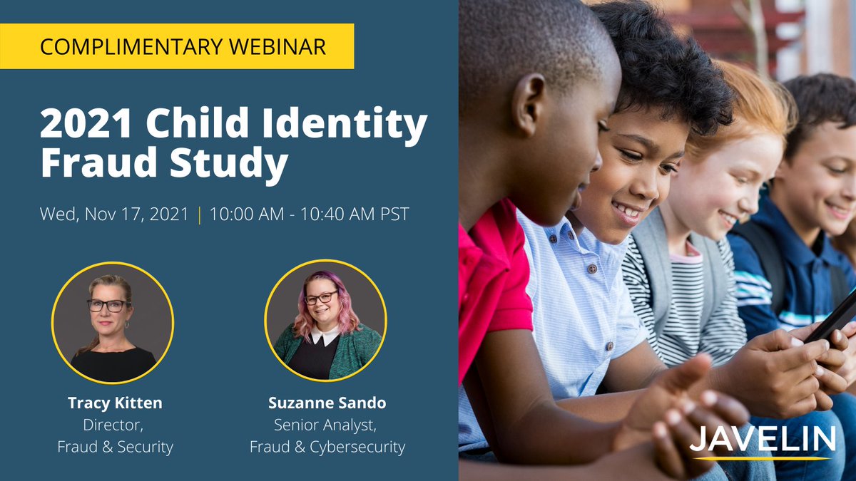 COMPLIMENTARY WEBINAR | If you haven't given a serious consideration to how your child's #identity may be stolen, now the the time! Join <a href="/KittenTracy/">Tracy Kitten</a>  and @Suzanne_Sando for an informative webinar! #IDfraud #childidentityfraud #IDtheft 
Register Now: ow.ly/h4GW50GGJlH