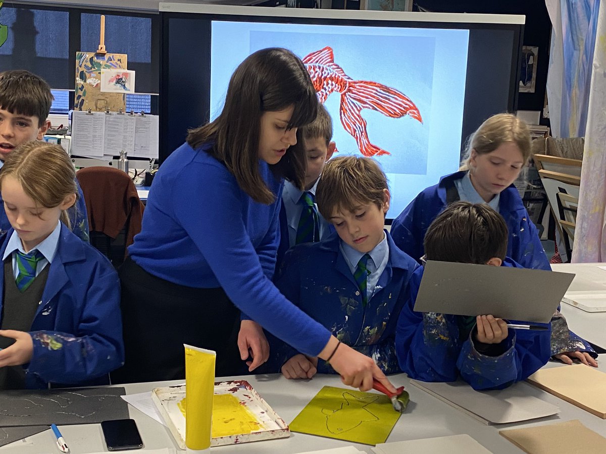 Young future artists in the making spent the morning getting stuck in to poly tile printing today. Feeling excited about welcoming them back next year as our brand new year 7 cohort!