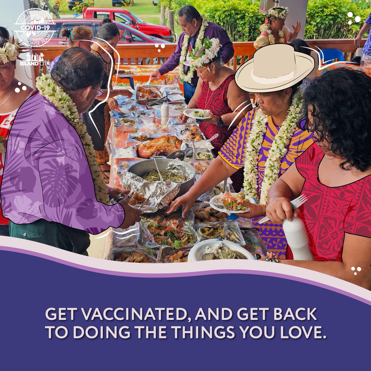 SoCalPICRT's tweet photo. As Pacific Islanders, we have so many reasons to gather & be with those we hold dear. Getting vaccinated will allow you to get back to hosting & going to those family gatherings.
#TogetherTowardHealth #BeVaccineConfident
#BeVaccineHopeful
#GetOutTheVaccine
#NHPIHealth https://t.co/MN9j8oB2qY