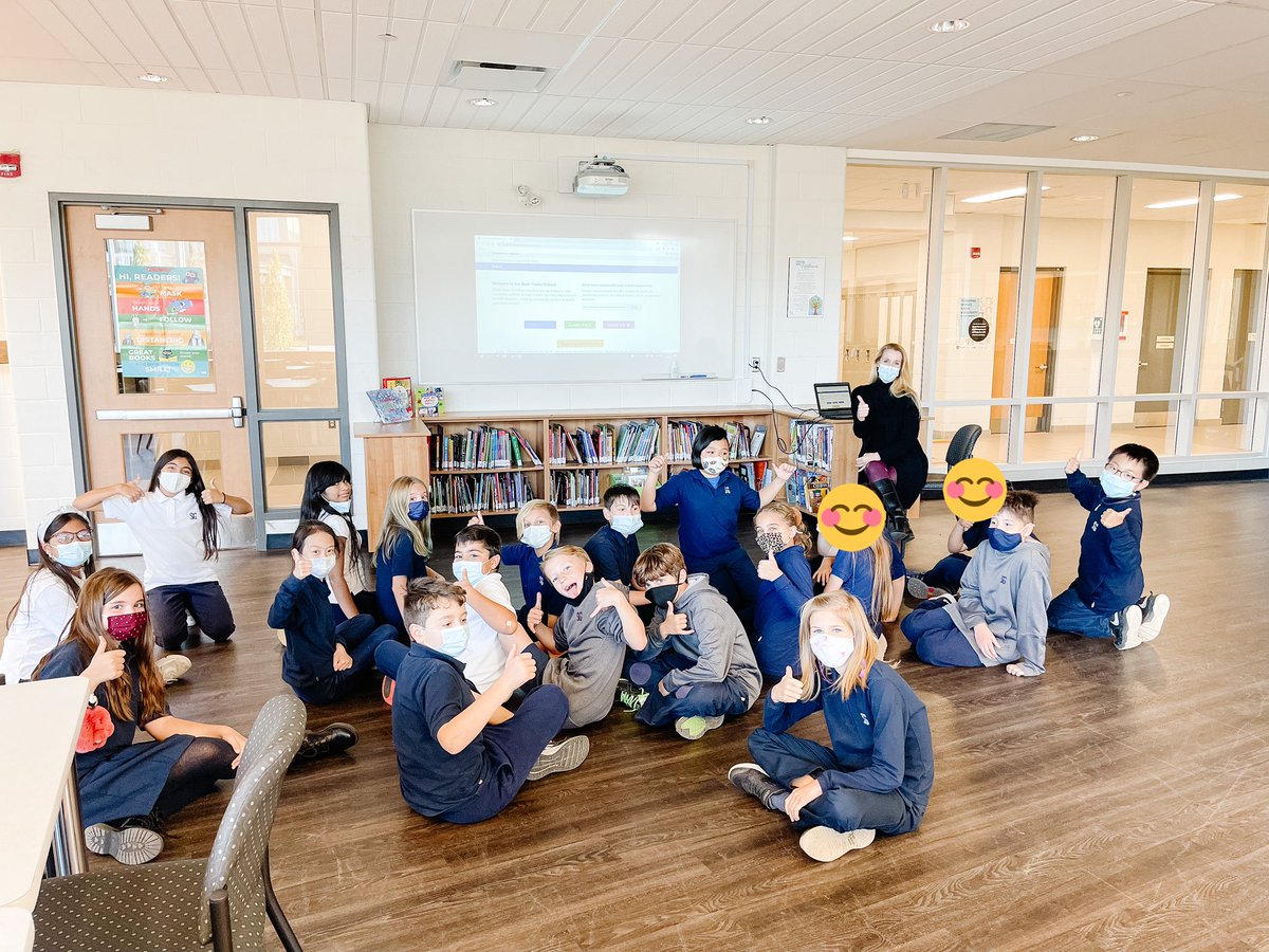 mrsknunes's tweet photo. We are THRILLED to be back in the @StGregoryHCDSB library with @amusebook today! 🥰 We are so grateful for this beautiful space and all of the wonderful books we can check out and read! 📚 https://t.co/5NifRWBgRC
