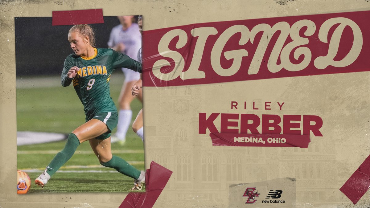 BC_WSOC's tweet photo. Next up is midfielder Riley Kerber — welcome to the Heights!

#ForBoston🦅 https://t.co/yghQAxfD19