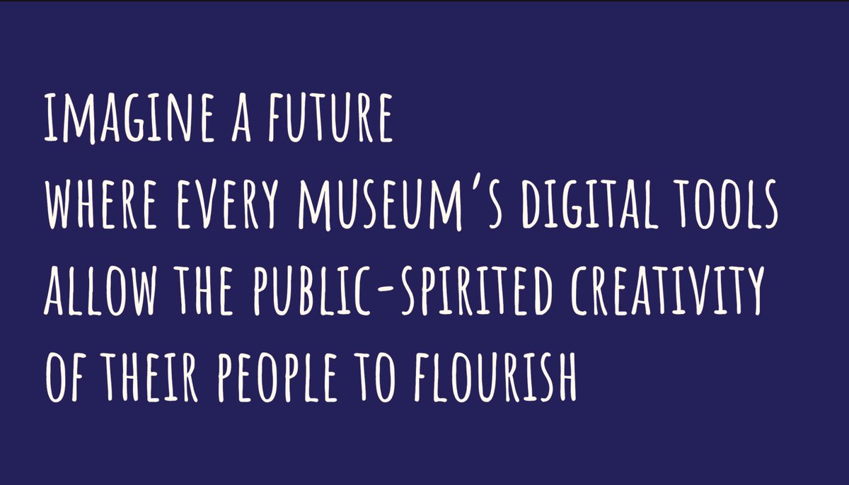 .<a href="/cydharrell/">Cyd Harrell</a>'s takeaway for #MCN2021"Imagine a future where every museum's digital tools allow the public-spirited creativity of their people to flourish"