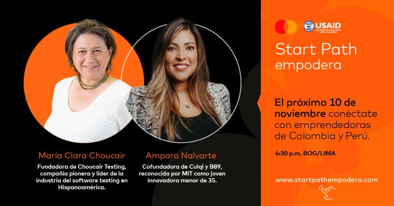 Choucair Testing (@testingchoucair) on Twitter photo En una hora iniciaremos nuestro #webinar con <a href="/StartPath_Latam/">Start Path Empodera</a> un programa de aceleración para emprendimientos de alto impacto liderados por mujeres. No te pierdas hoy a las 4:30 BOG/LIMA.
Regístrate gratis a través de bit.ly/2YbeWnd.
#emprendimientofemenino #De10Ma10X En una hora iniciaremos nuestro #webinar con <a href="/StartPath_Latam/">Start Path Empodera</a> un programa de aceleración para emprendimientos de alto impacto liderados por mujeres. No te pierdas hoy a las 4:30 BOG/LIMA.
Regístrate gratis a través de bit.ly/2YbeWnd.
#emprendimientofemenino #De10Ma10X
