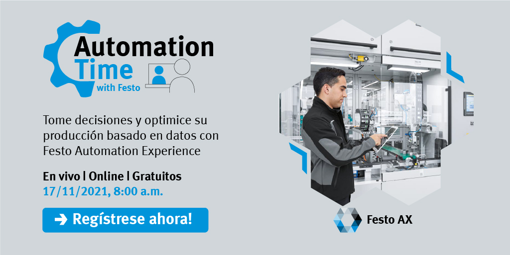 FestoColombia's tweet photo. Descubra Festo Automation Experience, una solución fácil de usar con la que, por medio de la inteligencia artificial y del aprendizaje automático, puede obtener un alto valor añadido a partir de datos.

📅 17 de Noviembre ⏰ 8:00 a.m.
Regístrese ahora 👉 https://t.co/T4vU15eNFZ https://t.co/cdZjOw3awV
