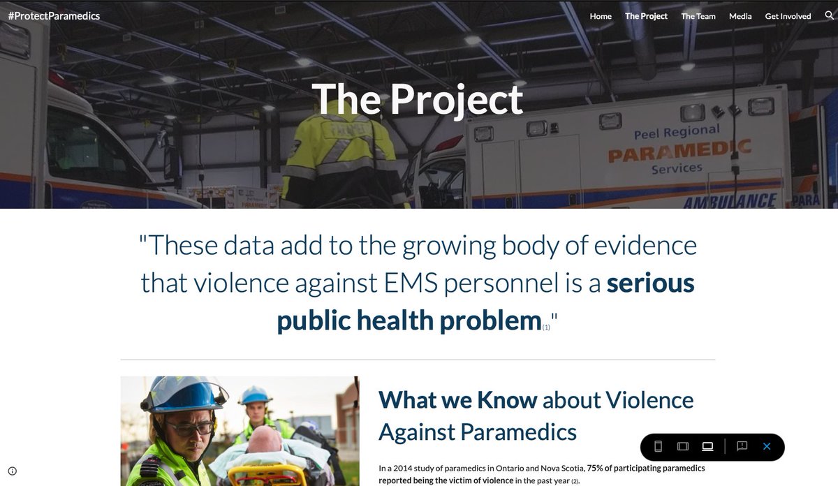 Coming Soon!

As we welcome more #paramedic services in Ontario to our team, we're previewing the soon-to-launch website for our collaborative project: Violence Against Paramedics: Building the Case for Change

Stay tuned. #ProtectParamedics