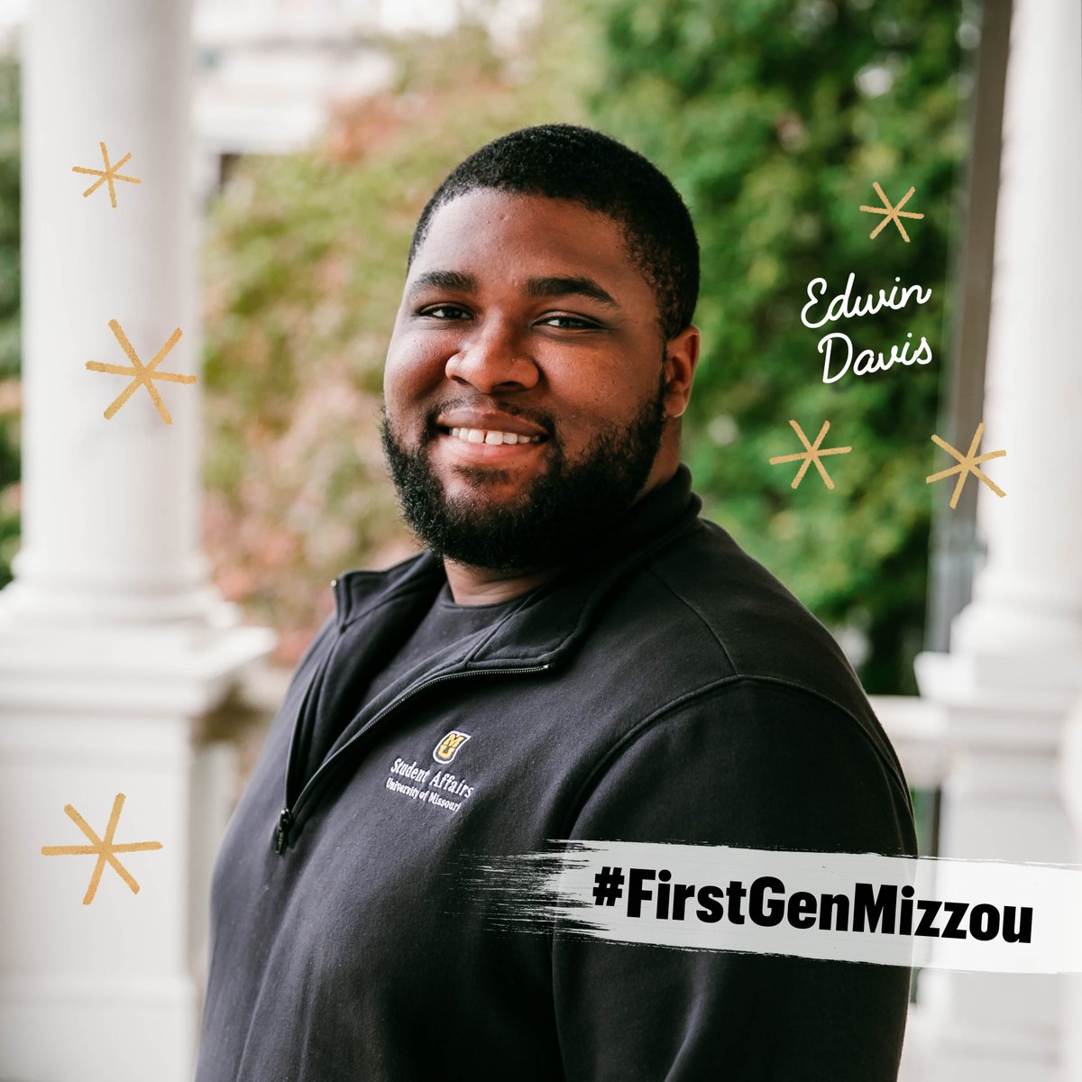 MizzouEducation's tweet image. We are honored to celebrate #FirstGenMizzou students, like Edwin Davis, a @MIZZOUELPA Master's Student: