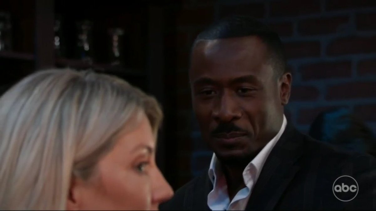 antigonea's tweet photo. Shawn and Nina spend time catching up at Charlie's.. I don't know what it is about this atmosphere but they both look GOOD here. #NinaReeves #ShawnButler #GH https://t.co/KURiu2mzDf