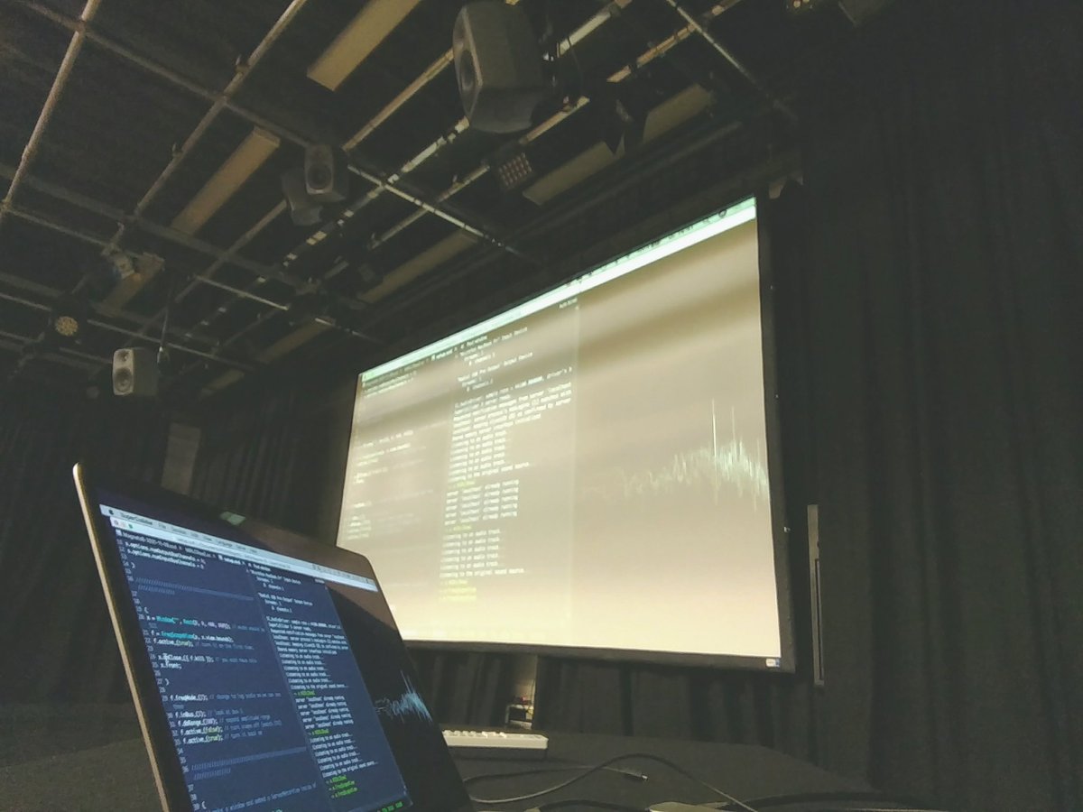 annaxambo's tweet photo. Rehearsal at PACE for tonight's Concert PACE 1 Live Music from MTI2: Works by Simon Emmerson, John Richards, Leigh Landy, and Anna Xambó #EMS21 #MTI2 https://t.co/YoKgyFjJ0z