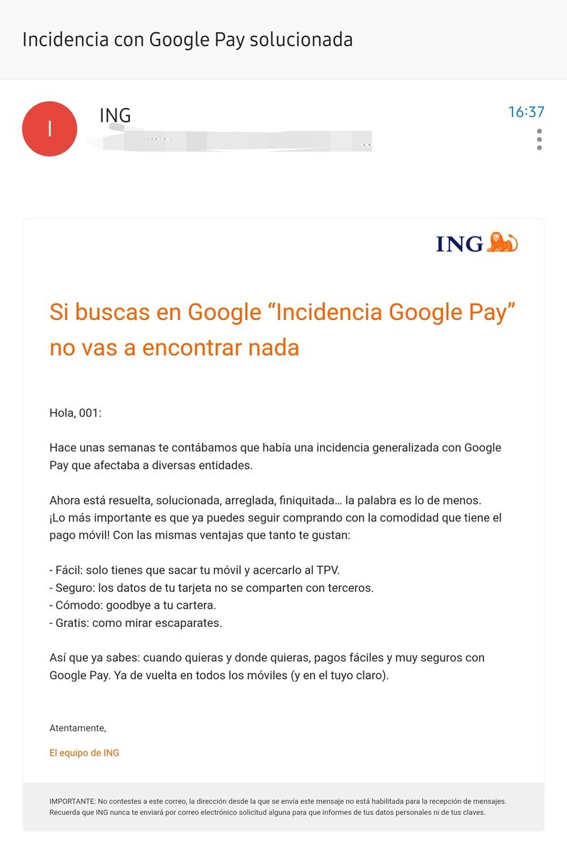 winnfieldster's tweet photo. Muy mal @ING... Solo me quedan 006 para ser un 007 en toda regla, ¿por qué me quitáis la ilusión? https://t.co/fH8o9BsRDP