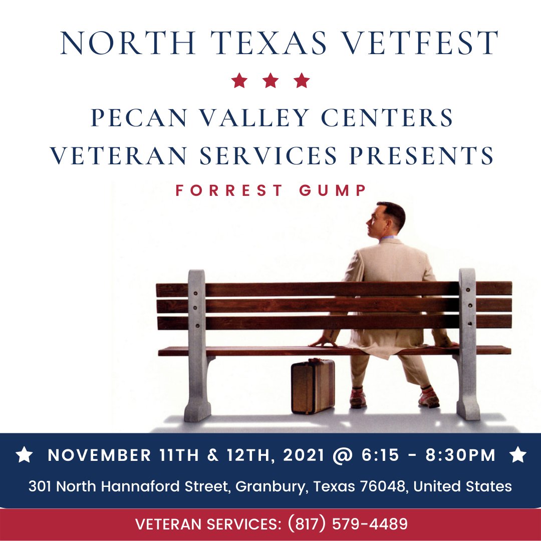 PVCMHMR's tweet photo. TOMORROW AND FRIDAY NIGHT - 

The movie will be presented “Drive-in” style at the North Texas Vet Fest, so bring a chair, blanket, or whatever you like to enjoy the show!

All donations will go to benefit Pecan Valley Centers Veteran Services program. https://t.co/g3QUDd5Ern