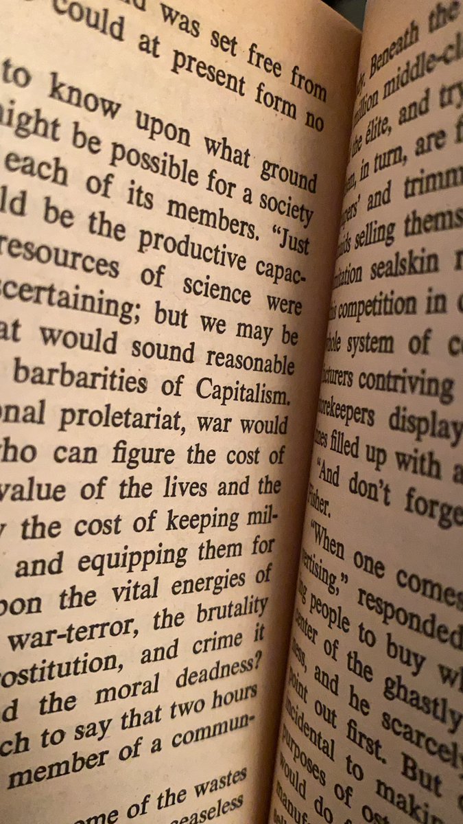 FineDimeBrizzle's tweet photo. “You understand that in a society dominated by the fact of commercial competition, money is necessarily the the test of prowess, and wastefulness the sole criterion of power.” https://t.co/H2pL2aiF6M