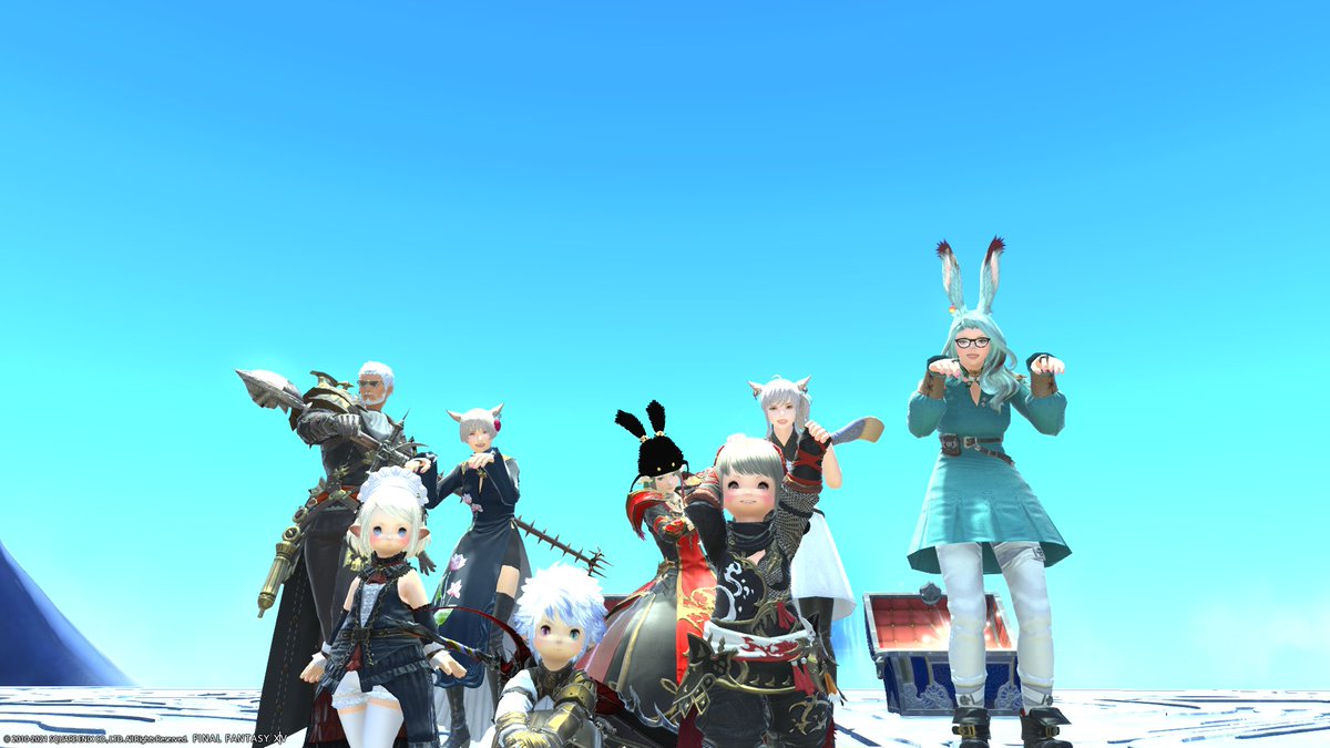 moegi_ff14's tweet photo. めちゃごりおしのうきんこうりゃくで共鳴２，３層いってきた
4層ものうきんごりおしのよていです https://t.co/fMHlgS1D6J