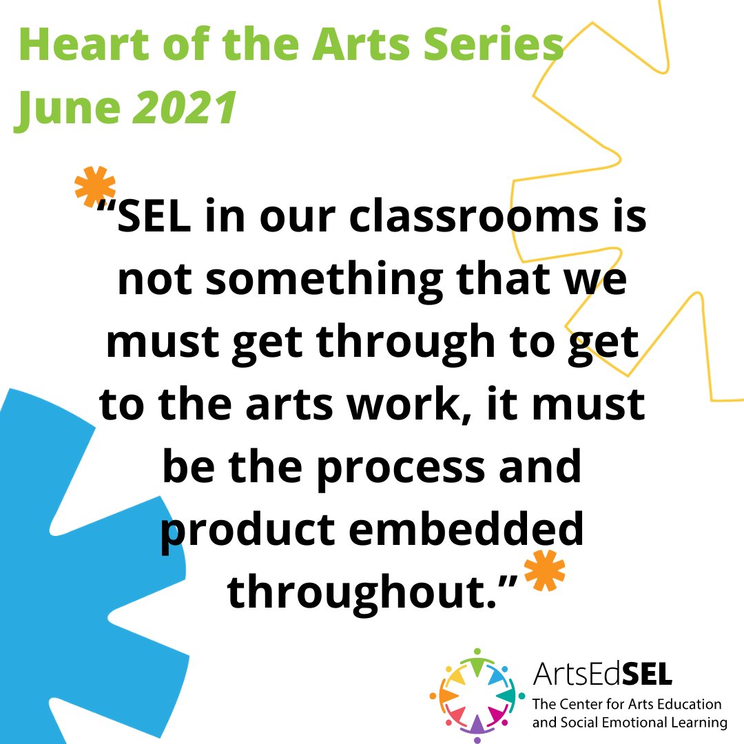 Words of wisdom about embedding SEL throughout the whole music process.

#wordsofwisdom #socialandemotionallearning #artsednj #arteducation #embeddingarts #wow #sel #artsedsel #junebrief