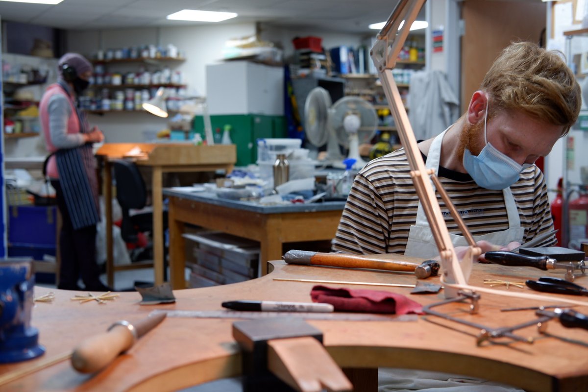 haverstock_llp's tweet photo. Some of our architects were lucky enough to have joined @StudioC306 in their metalwork workshop. The aim of the studio is to empower disadvantaged local individuals by offering a creative space for those who are recovering from mental illness. https://t.co/YiaCzttfxw https://t.co/kuFiNKccUG