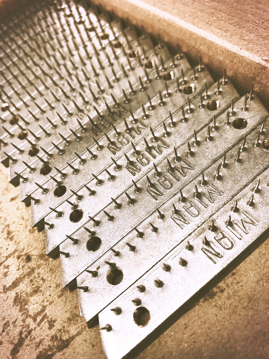 Miansnc's tweet photo. Pin plates MIAN for Bruckner #stenter #stentermachine #finishing #madeinitaly #realmadeinitaly #itma2023 #decatizzo #termofissaggio #sanforized #pin #pinplates #rameuse #finissaggio #nobilitazione #denim #nonwoven #spareparts #spalmatura #accoppiatura #spilli #piastrine #rameuse https://t.co/N0Vb8GoTrK