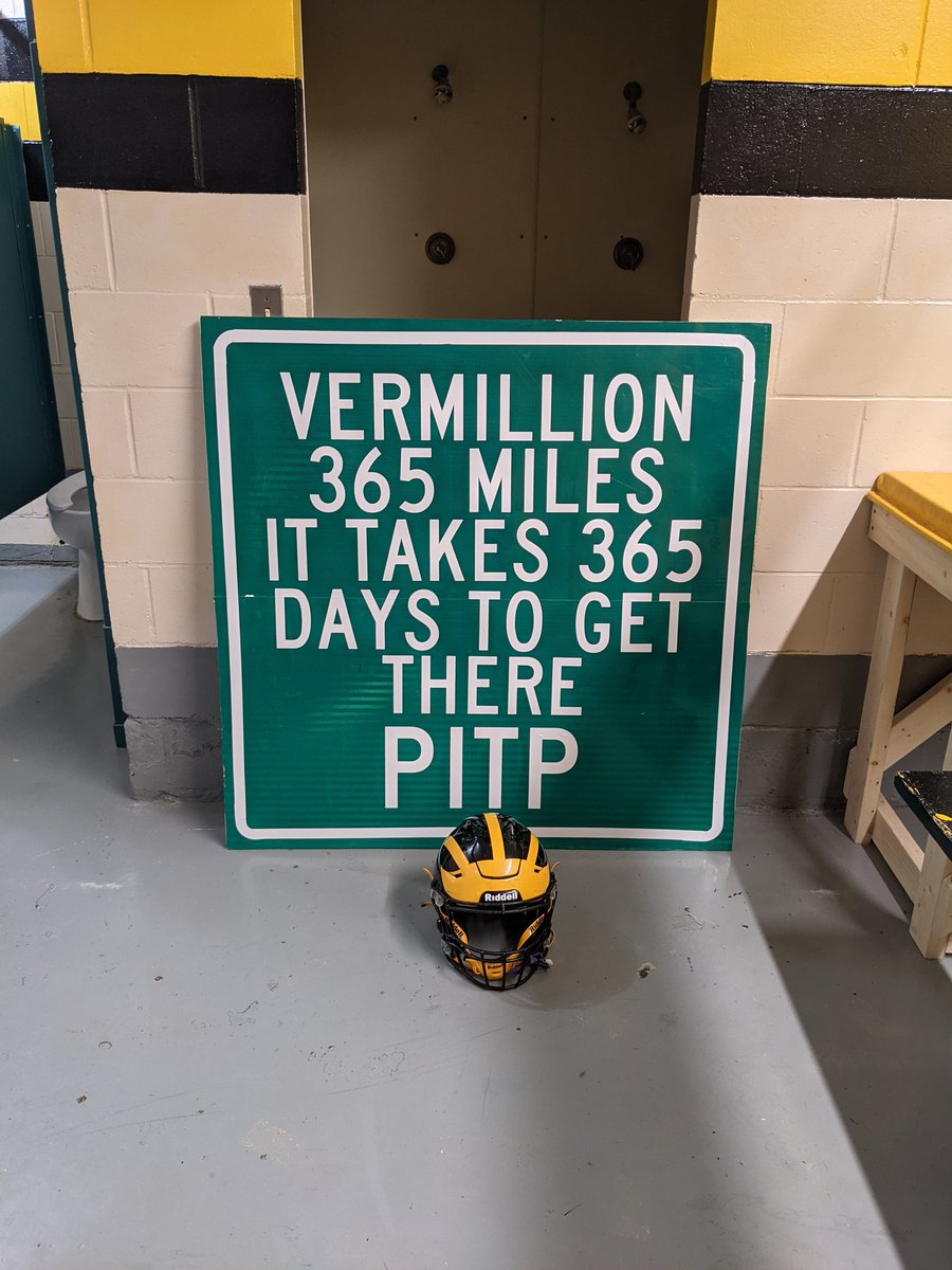 It really is 365 miles from Herreid to Vermillion.. how fitting and true this is..WE have put in the work!!  Let's go #Finish it!!  Thanks Blake for the sign..