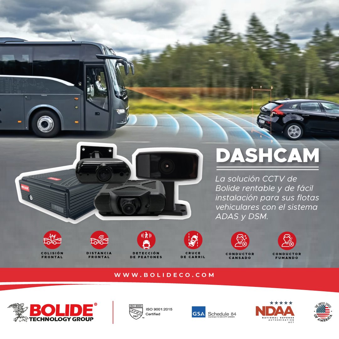 BolideLatam's tweet photo. 📢 La DASHCAM de Bolide es la solución que permite tener los beneficios de un MVR de la línea robusta con todas sus características siendo muy compacta. Su característica destacada es la integración con el Sistema ADAS y DSM. 🧐

Más información: https://t.co/nyRScl1LJ4 https://t.co/k0Y1iyUpQc