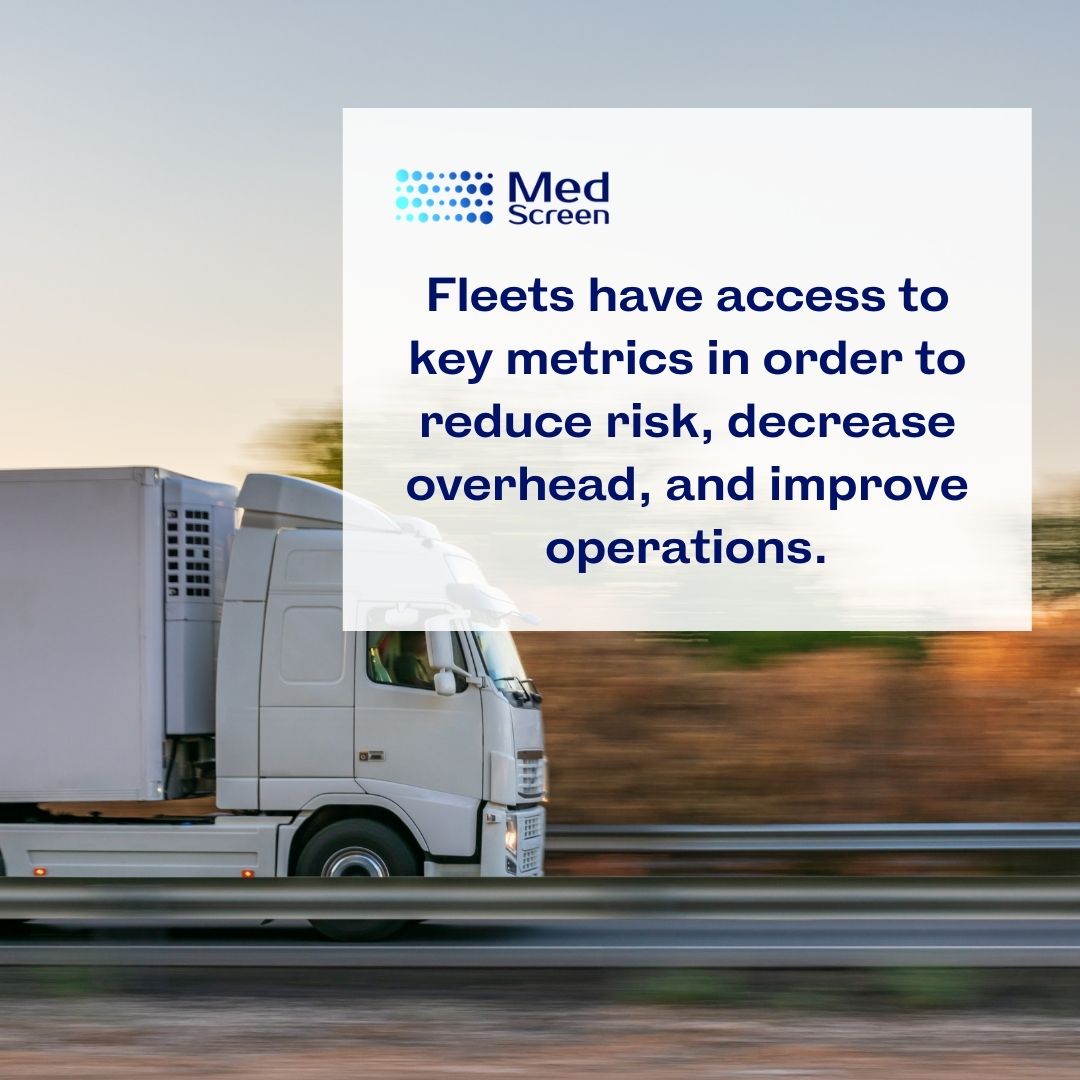 Medscreen is your fleet management savior 🙌

Our cohesive, user-friendly dashboard simplifies your operation's data analytics. 

Be confident in your team decisions with key supporting metrics. 

#truckernation #truckinglogistics #truckdriver #dotphysicalexam #telehealth