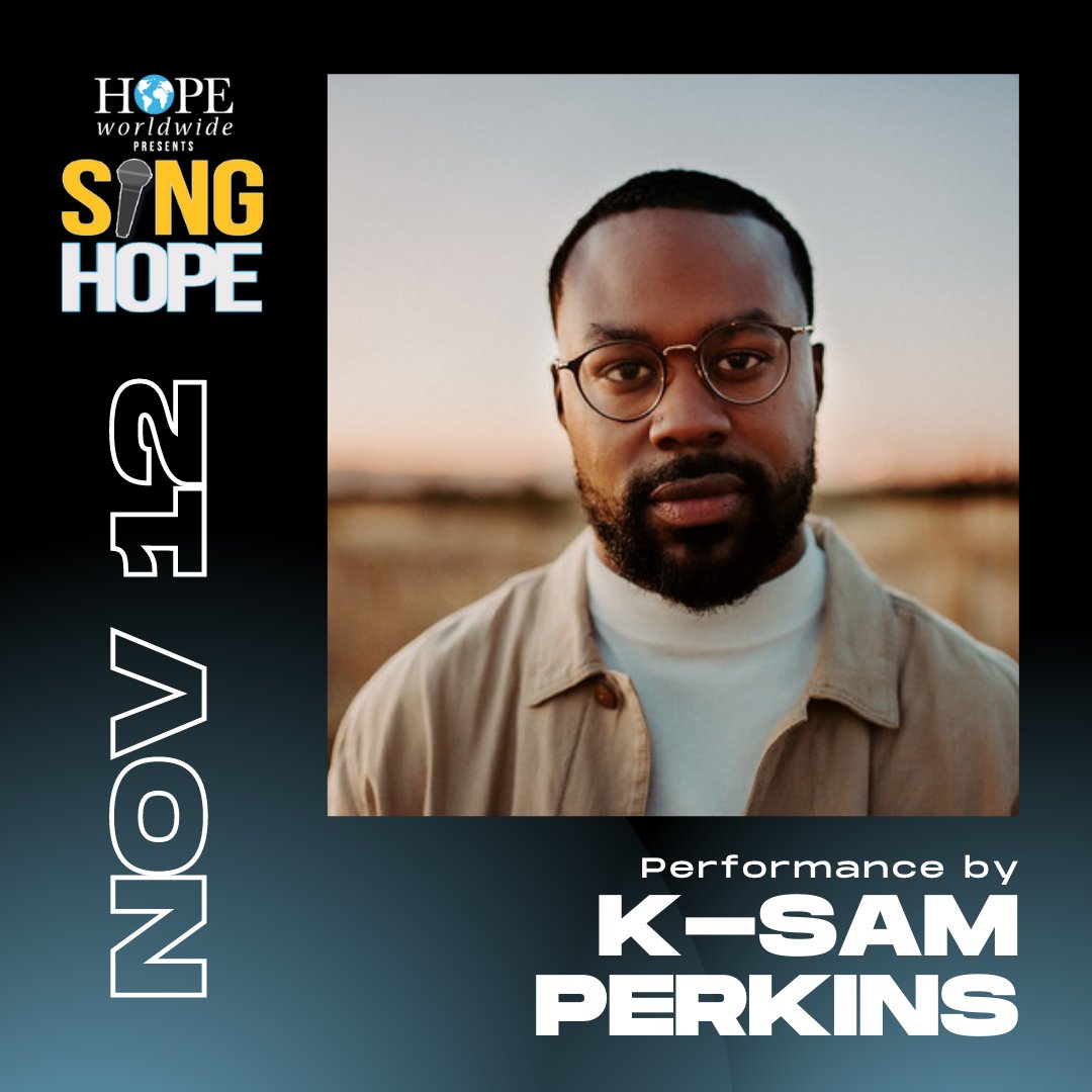 HOPEworldwide's tweet photo. K-Sam Perkins has been in love with music since he was 6 years old. He started leading worship at the age of 15, and later served in the Denver Church of Christ as a Youth & Family Minister and Worship Director for 9 years.
Learn more at https://t.co/BRB3IEfVR8.
#SINGHOPE https://t.co/2mxzogF65m