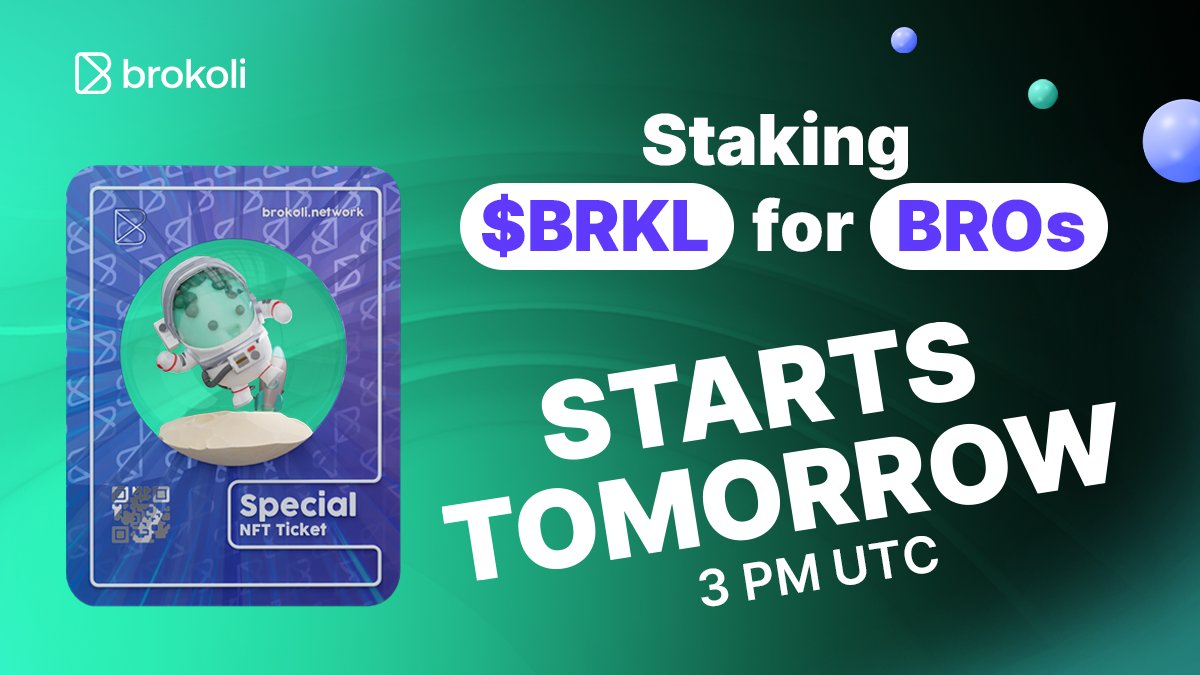 Who will be the first to collect all BROs? 😎

Stake $BRKL and claim #NFT BROs starting tomorrow 🔥

Less than 24 hours left 🕦🔜

👉 Details on BRO tiers and $BRKL amounts: bit.ly/BRONFT