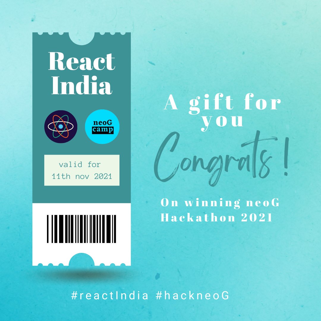 TejasHN's tweet photo. First ever Hackathon, couldn't have been better to experience.

Thanks to @tanaypratap @tanviprya  @neogcamp for providing such an opportunity to grow. 🚀

Special thanks to @___prithvi for making this possible.🙌

Excited to attend the GraphQL workshop @react_india🤩 https://t.co/z346WAxGZK