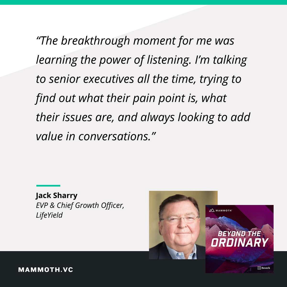 JudMackrill's tweet photo. Jack Sharry talks with @TommyVCMartin about the power of listening and being able to find the true paint point has led to a massively impactful financial services career. 

https://t.co/NDYv9hZr4M https://t.co/GMKWkviBNc