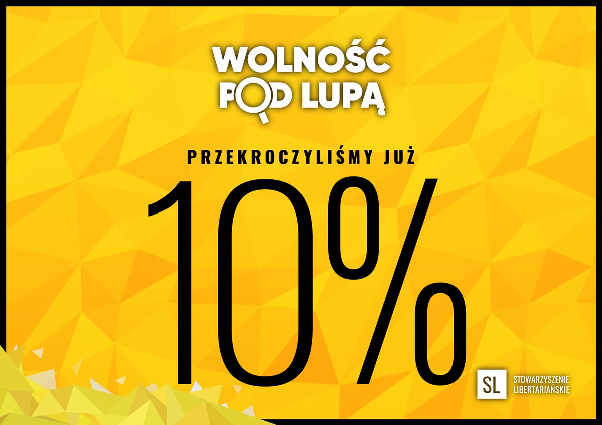 StowLibertarian's tweet photo. 💪 Choć zbiórka na projekt #WolnośćPodLupą trwa stosunkowo krótko, z radością informujemy, że w ubiegłym tygodniu przekroczyliśmy próg 10% naszego podstawowego celu 40 tys. zł i wielkimi krokami zbliżamy się do kolejnego kamienia milowego: 15%.

➡️ https://t.co/zZGTetI1oU https://t.co/2E24rrKAHF