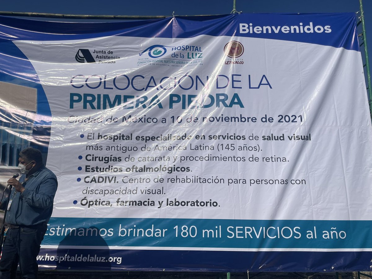 IztacalcoAl's tweet photo. 🔴#EnVivo Armando Quintero participa en la colocación de la primera piedra para llevar a cabo la construcción del nuevo “Hospital de la Luz”, Fundación Hospital Nuestra Señora de la Luz IAP,en la Calzada Ignacio Zaragoza #946, colonia Agrícola Oriental. https://t.co/bdqfJWL6SP https://t.co/FNP8FommPO
