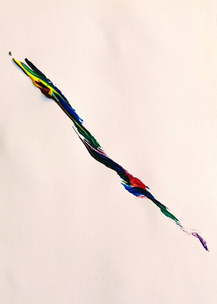 fredbriolet's tweet photo. Currently experimenting on color blending with acrylic painting. I love how a single paintstroke can bear multiple shades 🟥🟦🟨 https://t.co/2Rn9dY9JJE
