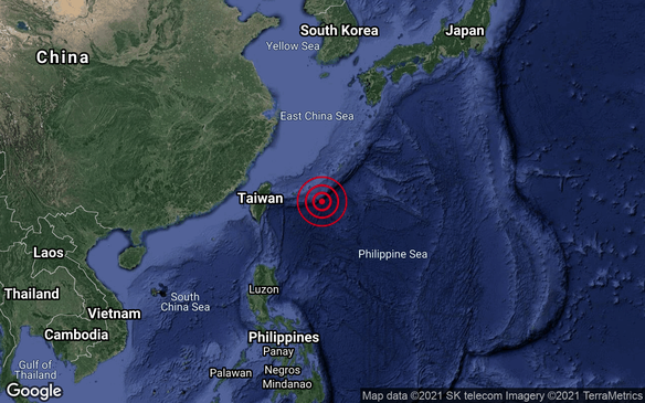metmalaysia's tweet photo. Gempa bumi kuat bermagnitud 6.5 berlaku di Tenggara Kepulauan Ryukyu pukul 11:45 malam, 10 November 2021. Pusat gempa bumi tersebut terletak 23.7° Utara dan 126.3° Timur dengan kedalaman 10 km. 307km Barat Daya dari Naha,Jepun.
#gempabumiMETMalaysia
#METMalaysia https://t.co/xrXEmmSldf