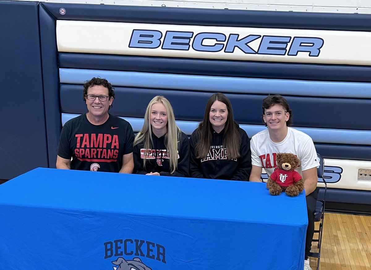BeckerGBB's tweet photo. Congratulations to our senior @AdelineKent11 for signing with @TampaWBB today! She was joined this morning by her great friend and our 🏀 manager @ckoste27 who signed to play softball at St Ben’s. We couldn’t be more proud of you! https://t.co/YuRCNPeNqD
