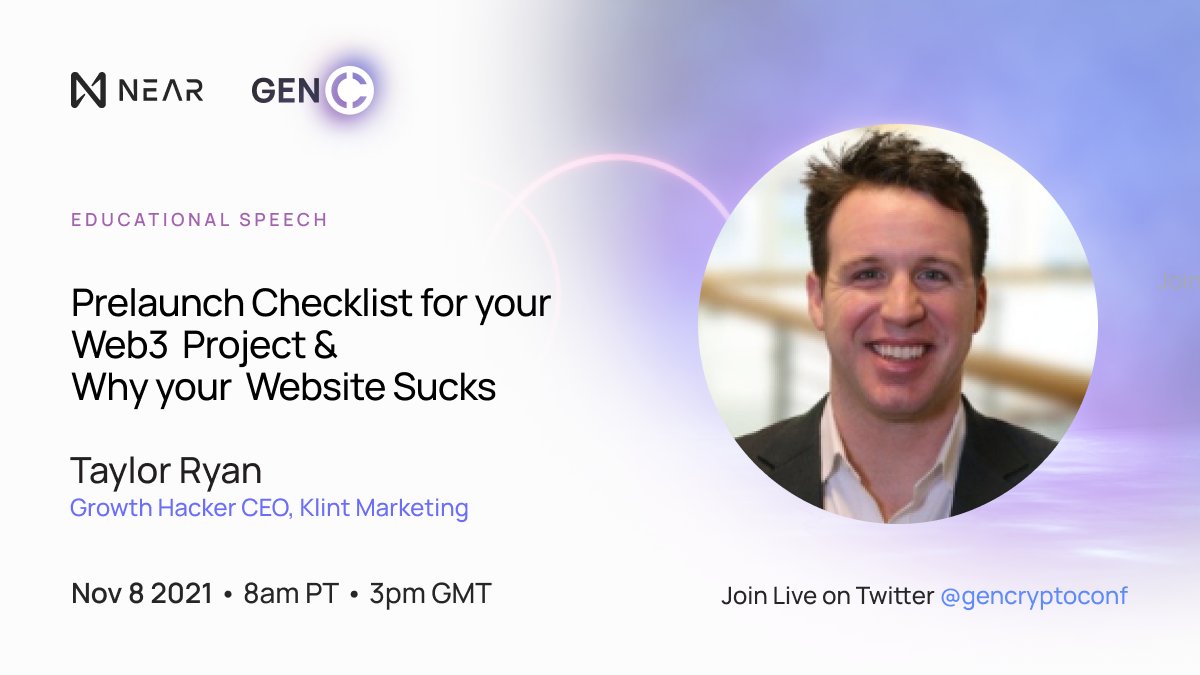 NEARProtocol's tweet photo. 🔊 Get ready for speaker @TaylorRyanTweet to share his secrets of what to include in a prelaunch for your #Web3 project!
 
🚀 Also, join for sponsor @DDukes12 to show us why his rocket ship data SaaS could use a #SEO expert.

Watch the live stream now 🔽
https://t.co/17T0xjlufv https://t.co/FNB8LE4ITt