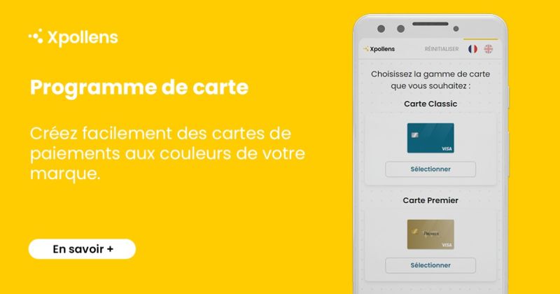 xpollens's tweet image. Avec Xpollens, créez facilement des cartes de paiement aux couleurs de votre marque, avec une personnalisation du visuel et des règles d’utilisation.

xpollens.com/card-program/

#paiement #cardprogram #embeddedpayment