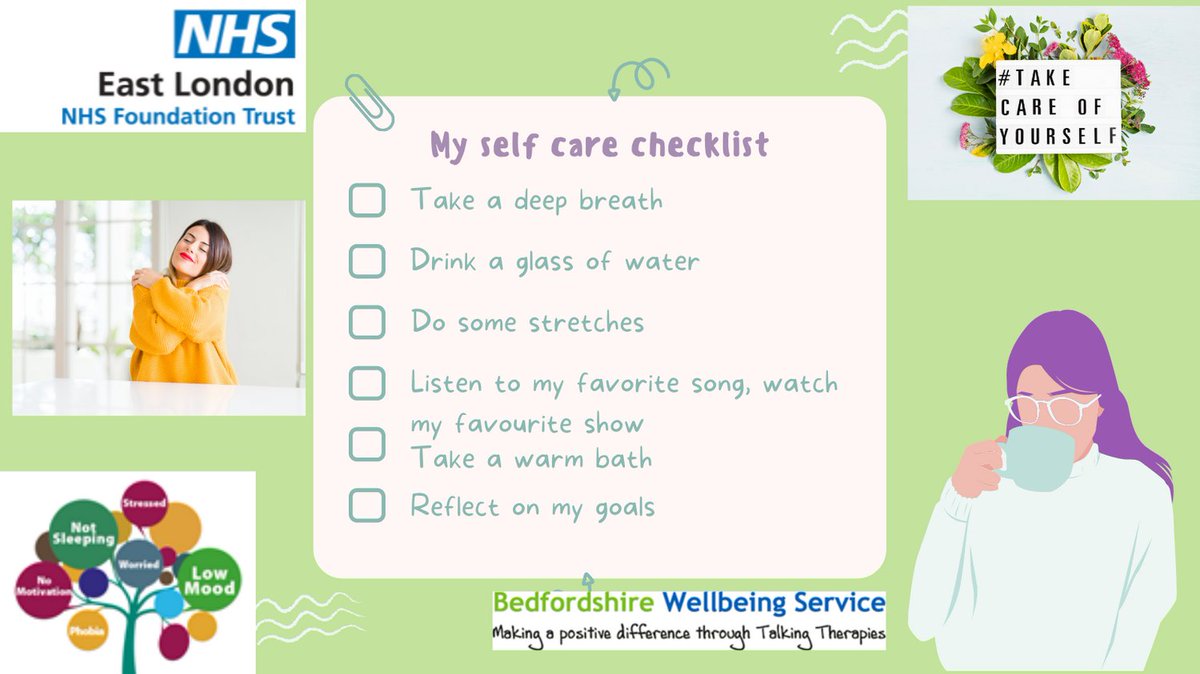 BedfordshireTT's tweet photo. With the winter nights drawing in it is really important to take steps to look after both your physical and mental health and well-being. Make self-care as integral to your daily routine as brushing your teeth. Start small and find things that bring you moments of joy in the day. https://t.co/CMASuOpDKW