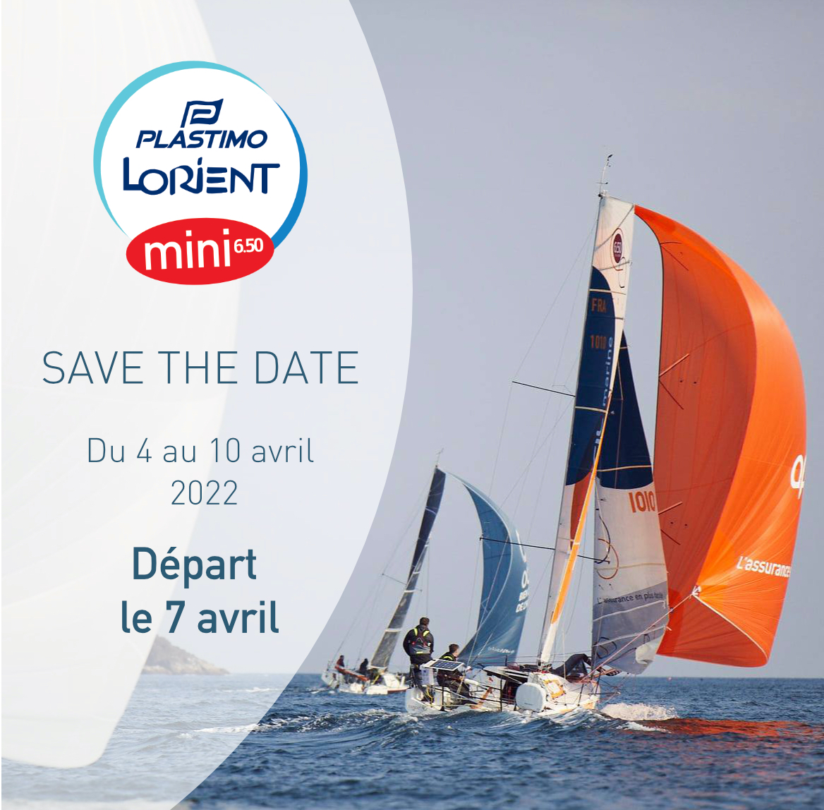 Lgrandlarge's tweet photo. [SAVE THE DATE] 🚨 
La Plastimo Lorient Mini 6.50 aura lieu du 4 au 10 avril 2022 à #LorientLaBase ! Départ prévu le jeudi 7 avril 😀 @LorientAgglo @VilledeLorient @ClasseMini @Plastimo 
#Plastimo #SaveTheDate #EnDouble #Racing #OnPrépareDéjàLaProchaineSaison
📸 A.Beaugé https://t.co/cZoTs0jziH