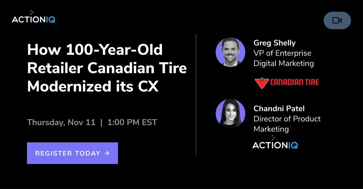 Are shifts in consumer behavior, affecting how you deliver experiences to meet the evolving customer expectations ?  Please Join us to explore how  <a href="/CanadianTire/">Canadian Tire</a> modernized its CX strategy with 1st-party data on November 11 Register: bit.ly/3qqD0ye

#cdp #cx