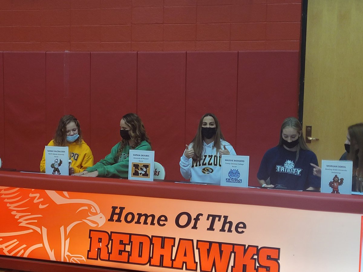 RedhawksGSoccer's tweet photo. Congratulations to senior Maddie Boogerd  on signing with @TrollsAthletics !  Redhawk Proud! https://t.co/HELWQ5aB6Z