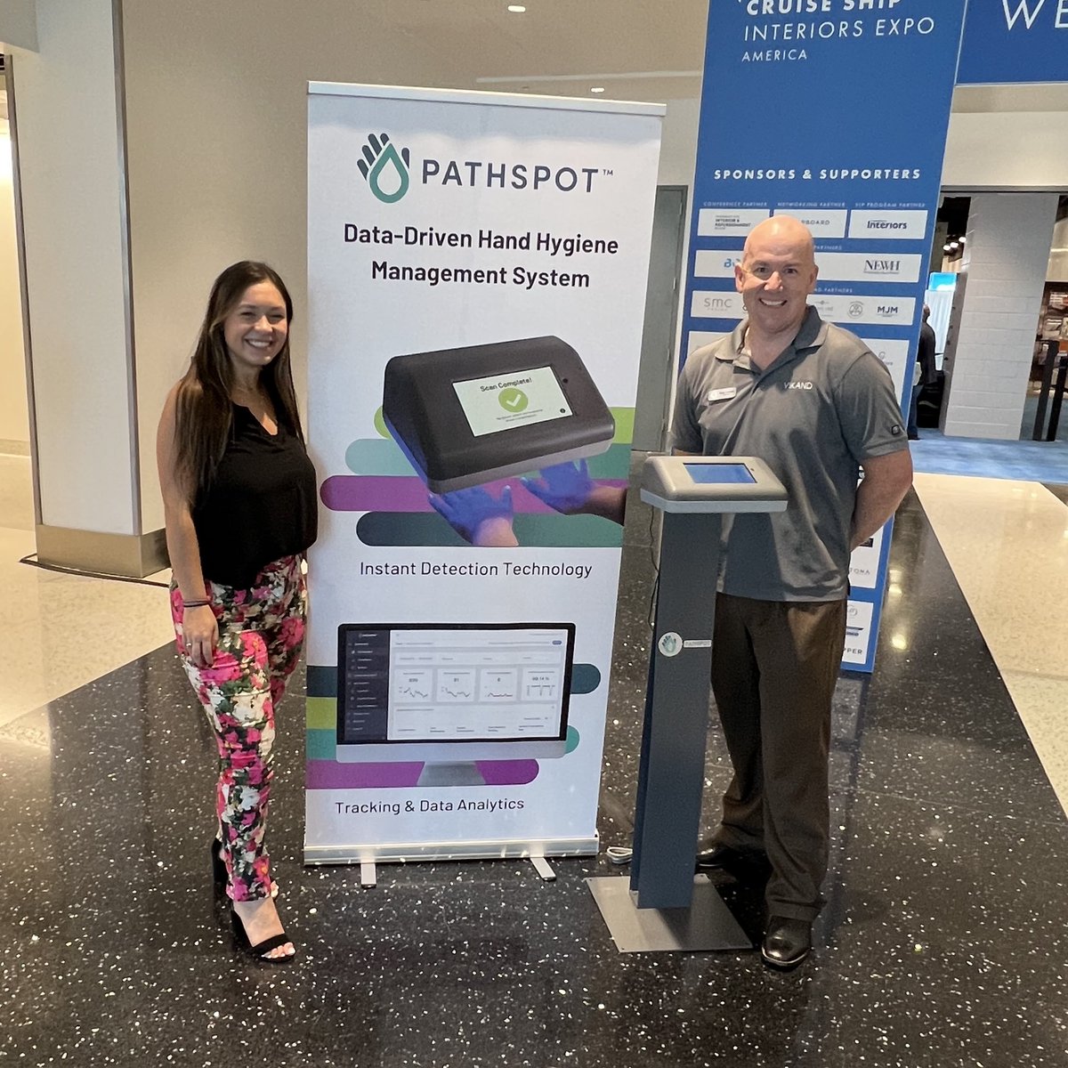 VIKANDSolutions's tweet photo. Providing a culture of care and clean with @PathSpot here at @CSHexpo 🩺🤲🛳 

Stop by to get your hands scanned and learn more about our #publichealth and #medical services! #CSH2021 https://t.co/qyQ5S7zScL