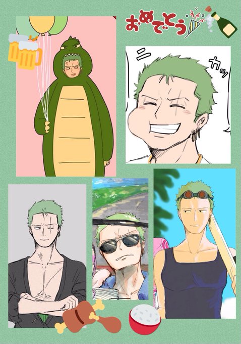 ゾロ誕生日のtwitterイラスト検索結果