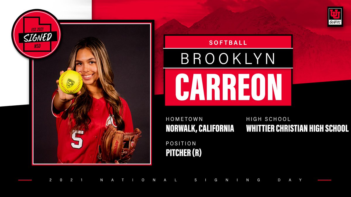 Utah_Softball's tweet photo. Let's GO @brooklyncarreon 💪
Welcome to the party! 🎉

Welcome out newest signee Utah Fans! https://t.co/8Ub5ZLzi8W